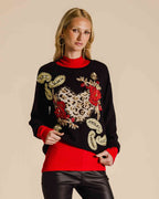 Blusa de moletom coração floral