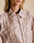 Camisa listras com renda